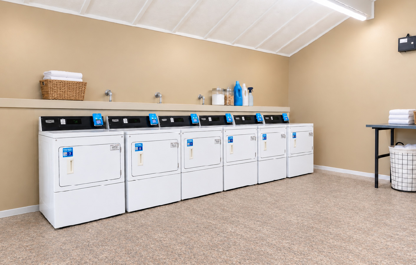 Onsite laundry room at Fairways 5 in San Antonio
